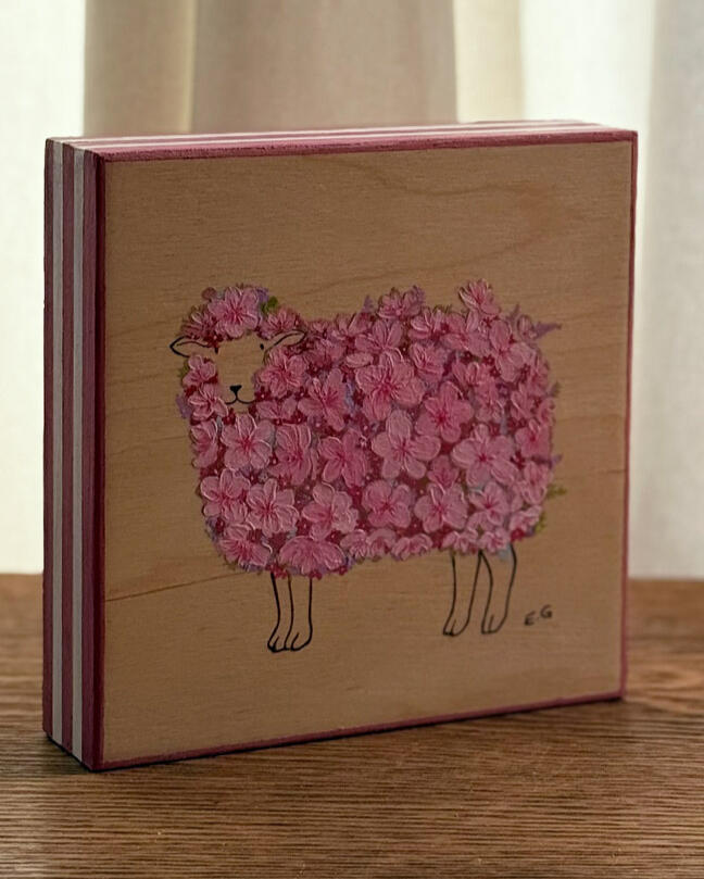 Pippa The sheep that looks like cotton candy from afar. She's adorable but can be clumsy at times.